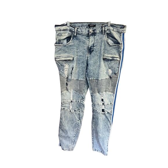 Track 23 Men’s distressed Skinny Fit Jeans Sz 40/32 - Picture 1 of 6